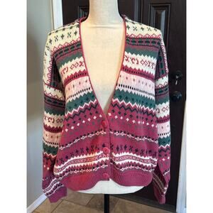 Vintage Paris Sport Club Oversized Cardigan